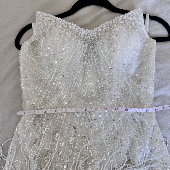 Short Pearl Reception Dress - Picture 6 of 7